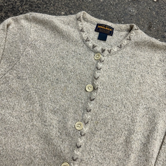 Woolrich Women’s Wool Cardigan Sweater British Tan Size Large 9103 - Picture 5 of 8